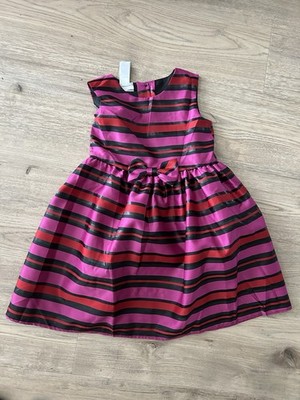Emily West Girls Sz 6 Pink/Black Striped sleeveless Tulle Dress GUC | eBay