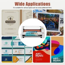 Laminating Machine Hot Cold Roll Laminator Digital Display Single & Dual V350
