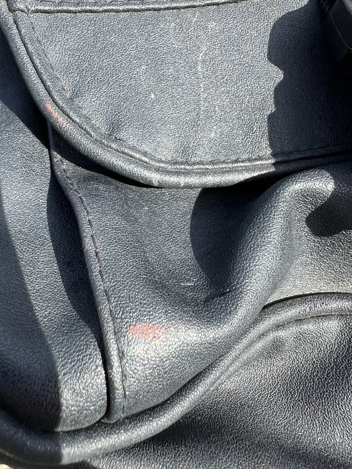 Maletín de cuero negro suave Renwick para computadora portátil bolsa de mensajero almacenamiento Foto 2 de 4