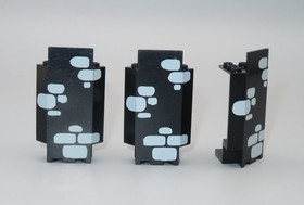 Lego Panel 3x3x6 Pirate Corner Wall black with gray stones Castle 6085 6086