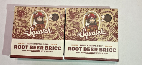 2) Dr. Squatch Limited Edition Bar Soap Root Beer Bricc Zero Grit 5oz
