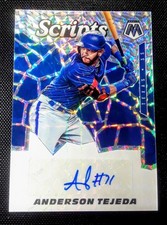 ANDERSON TEJEDA 2021 PANINI MOSAIC SP SCRIPTS ROOKIE RC SILVER PRIZM AUTO