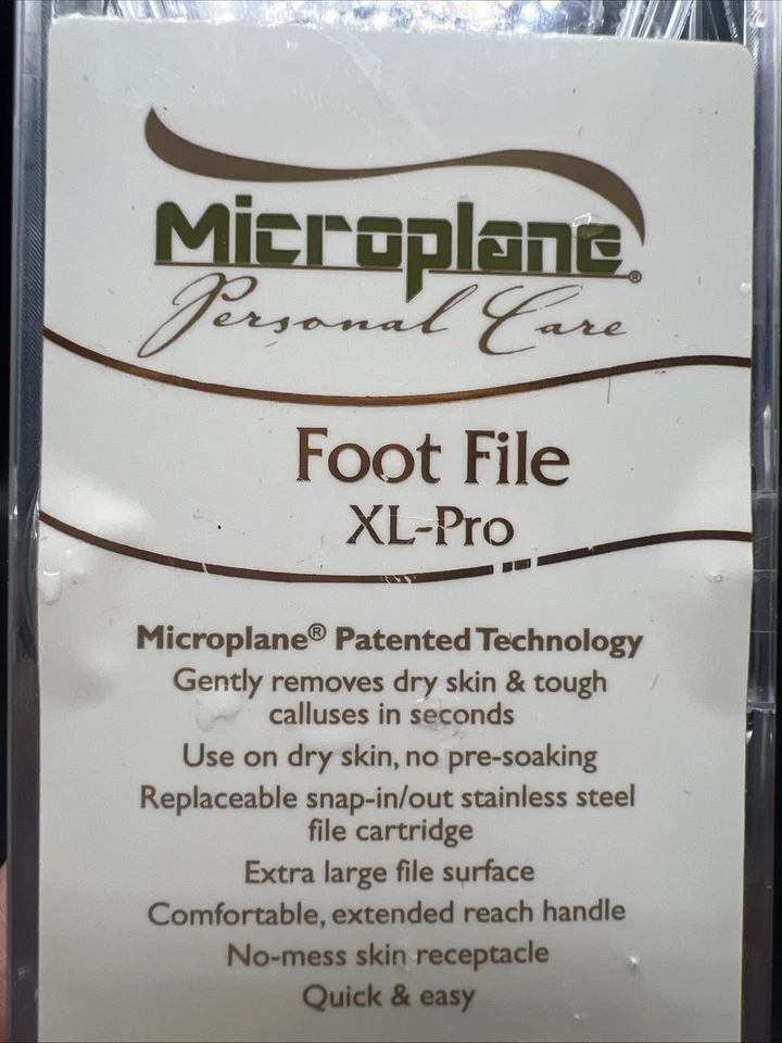 Microplane XL Pro Foot File System Pedicures NIP Black - Image 2 of 2