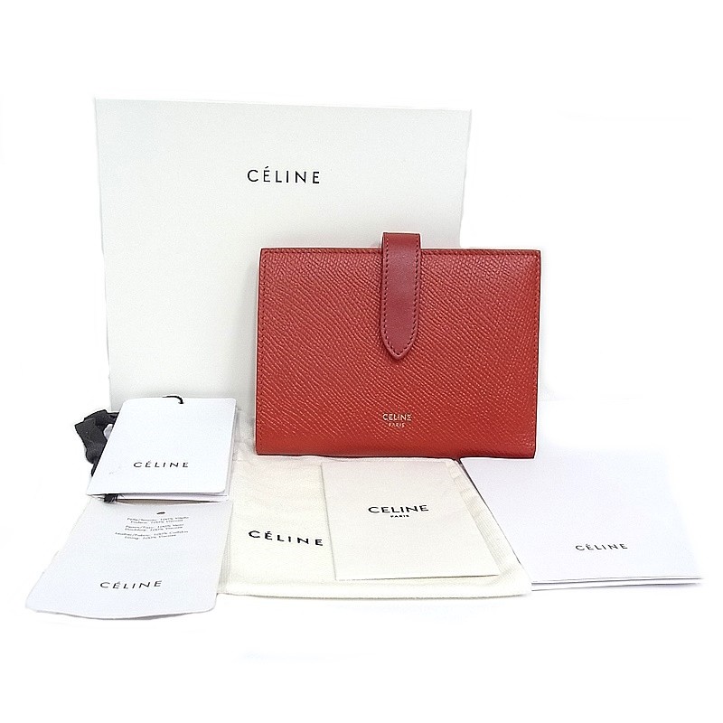 CELINE Bi fold Wallet Multi function Medium Strap… - image 4
