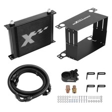 30 Row Oil Cooler Kit 10AN Transmission Engine Cooler Universal Aluminium Black