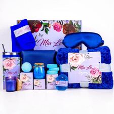 Luxury Spa Gift Basket Set   16 Pcs Bath Set with Bath Bombs, Body Lotion, Showe