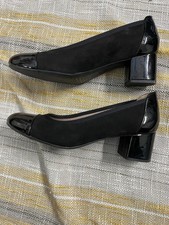 Graceland Womens Black Court Shoes Block Heel Smart Formal Work Size Size 7