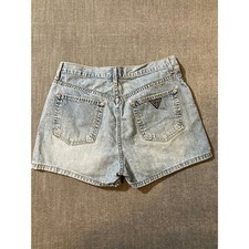 VINTAGE GUESS JEANS Light Wash Denim High Waisted Shorts Size 30