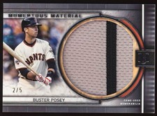2023 Topps Museum Buster Posey #2/5 Jumbo Patch Relic Jersey Baseball Card
