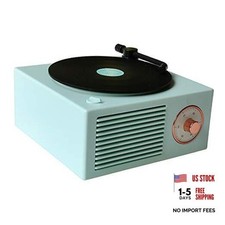 Vinyl Record Player Style Bluetooth Speaker Old Fashioned Classic Style Green