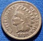 A 1870 Indian Head Cent Penny, Better Date