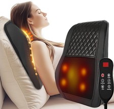Massage Cushion With Heated Back Neck Body Massager Pillow For Home Office Car Massage Cushion With Heated Back Neck Body Massager Pillow For Home Office Car