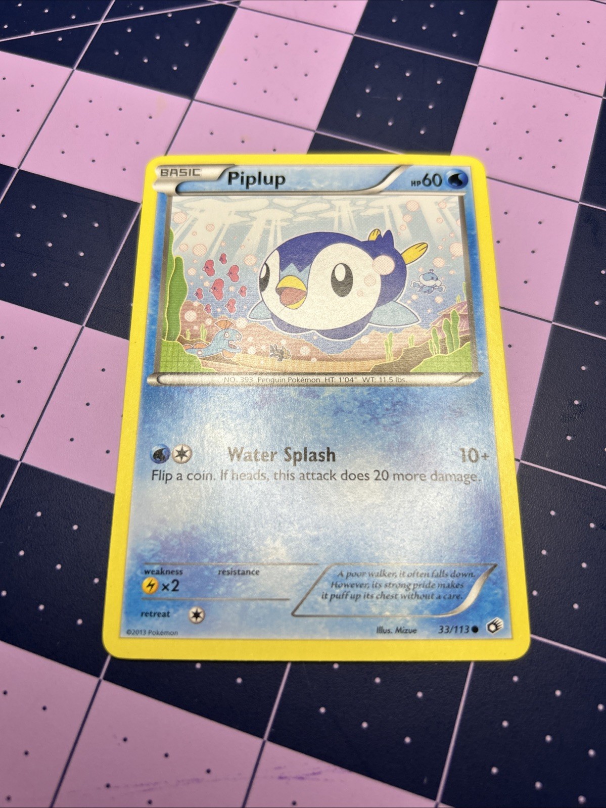 Pokémon TCG Piplup Regular Card 33/113 Legendary Treasures LP
