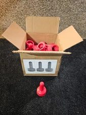 (QTY 48) Merricks 45-0601 Calf Nurser Snap On Red Bottle Nipple, Heavy Duty