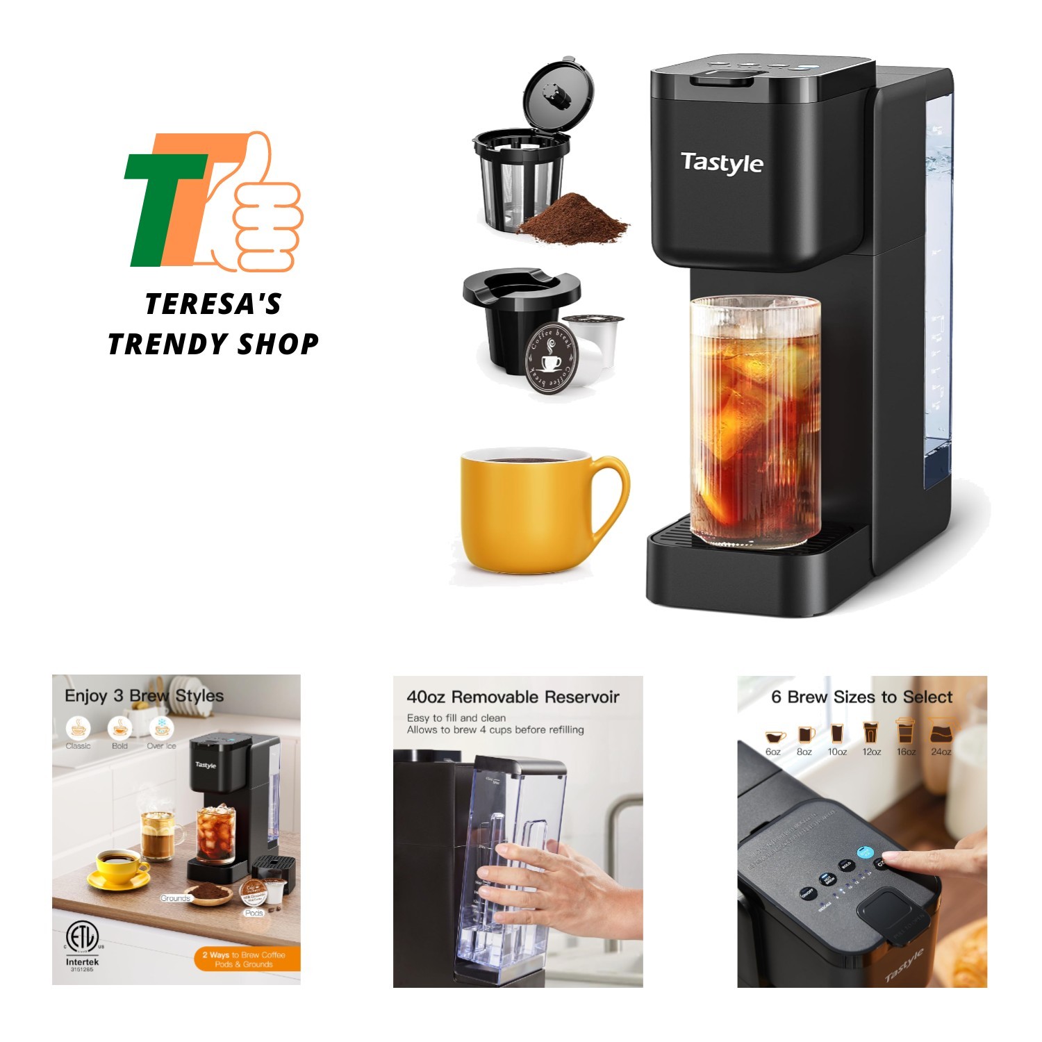 With Strong Brew, 40oz Removable Reservo...