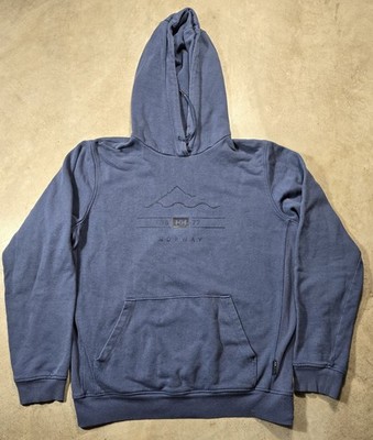 Helly Hansen Norway Hoodie Mens Large Blue Nord Fleece Pullover Sweatshirt