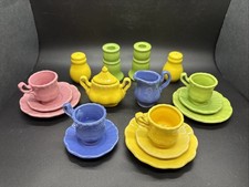 Frenzy Toys Miniature Ceramic Mini Play Tea Set 17 Pieces