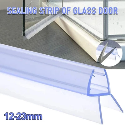 ONLY-PLUMBING 2pcs Bath Shower Screen Door Rubber Seal Strip Glass for Thickness 4-6mm