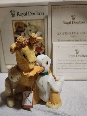 Vtg Royal Doulton Jane Hissey s Old Bear and Friends  Waiting For Snow  OB6