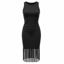 SHEIN Classic Black Midi Dress size M