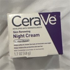 CeraVe Skin Renewing Night Cream 1.7 oz Hyaluronic Acid Niacinamide Peptide