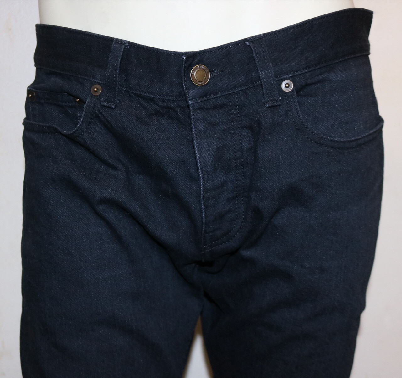 Jeans denim SAINT LAURENT nero skinny D18 33 YSL