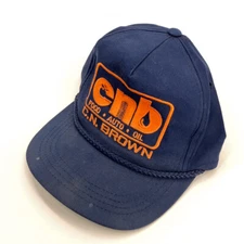 Vintage CNB CN Brown Hat Food Auto Oil Snapback Hat