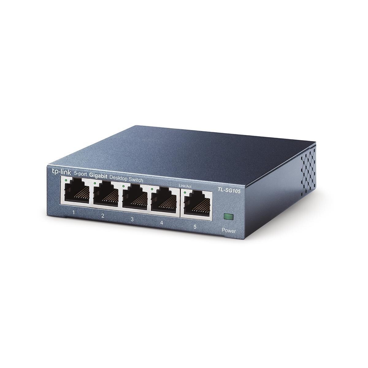 Lot De 2 Switches Ethernet Gigabit TP-Link TL-SG105 - 5 Ports RJ45 Chacun - Neufs Sous Blister