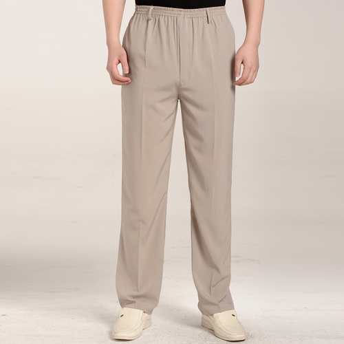 Casual Thin Men's Casual Long Pants Straight High Waist Pants Ground Stall - Picture 3 of 18