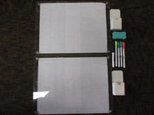 SET OF CLEAR MAGNETIC FRIDGE CALENDARS MONTHLY/WEEKLY PLANNER DRY ERASE BOARD NR