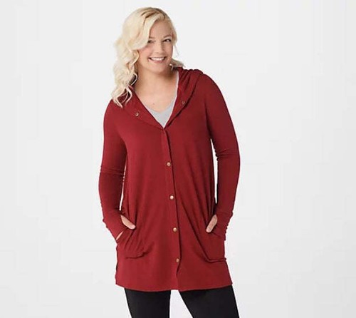 Cuddl Duds Comfortwear Snap Front 