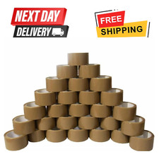 Strong 12 Brown Tape Buff Parcel Packing Tape 48MM X 66M Box Sealing Rolls