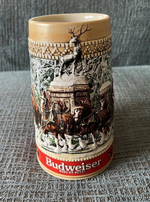 1987 Vintage ANHEUSER BUSCH BUDWEISER Mug C Series Handcrafted In Brazil