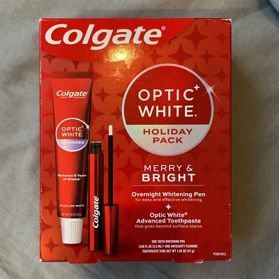 NEW Colgate Optic White Advanced Toothpaste & Overnight Whitening Pen SEALED