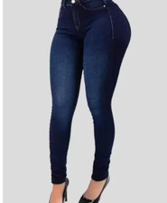High Waist Fitted Denim Jeans