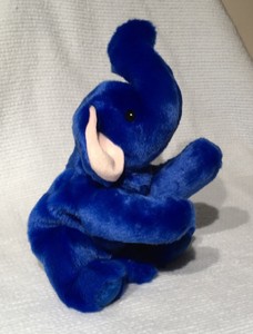 dark blue elephant beanie baby