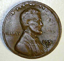 Lincoln Wheat Cent Mint Error: 1957 D Missing Collar ~ Low Start (CO-604)