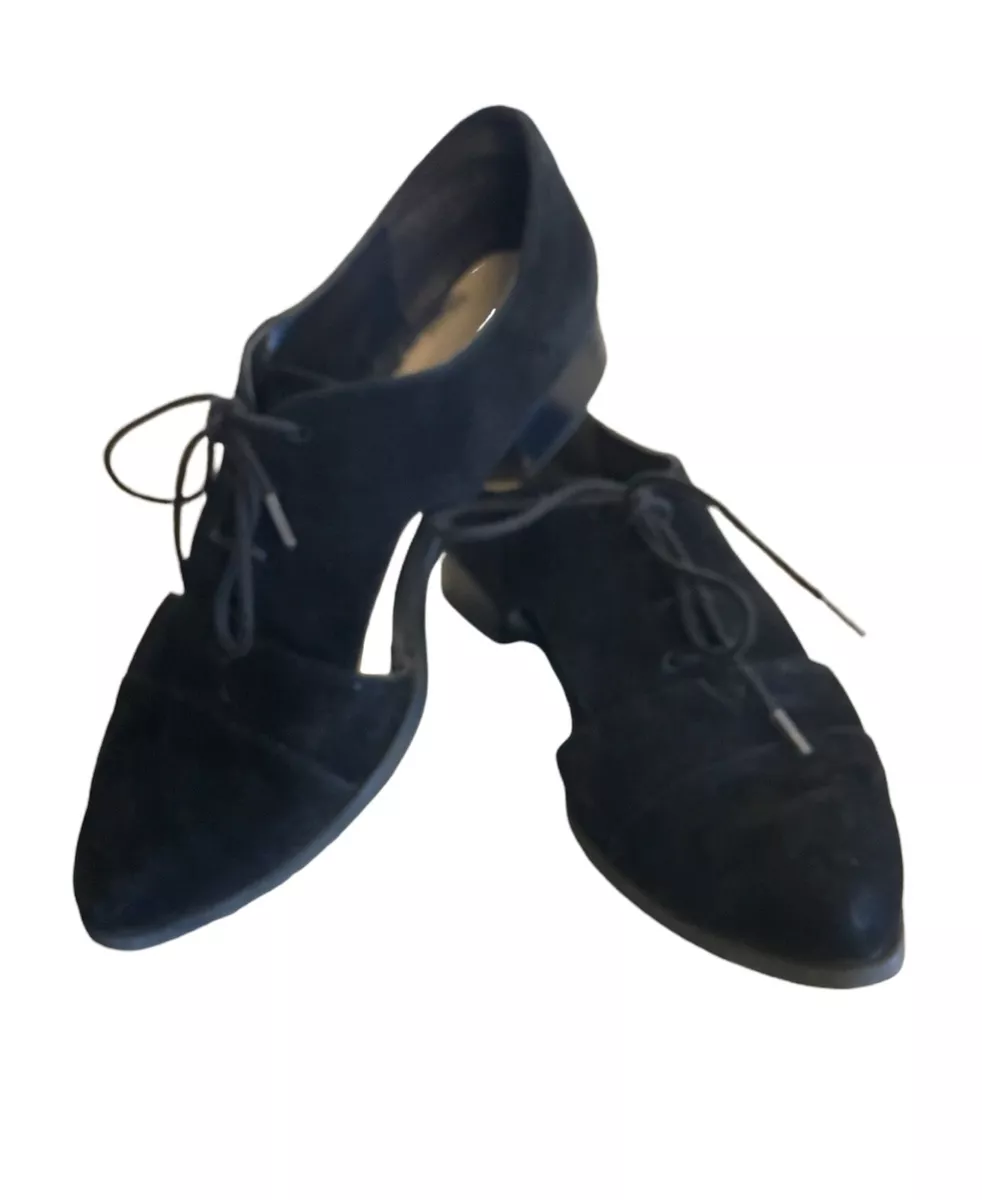 Nine west black suede flats hot sale