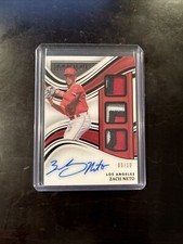 2023 Immaculate Panini Zach Neto Prospect Rookie Triple Patch Auto 09/10 Angels