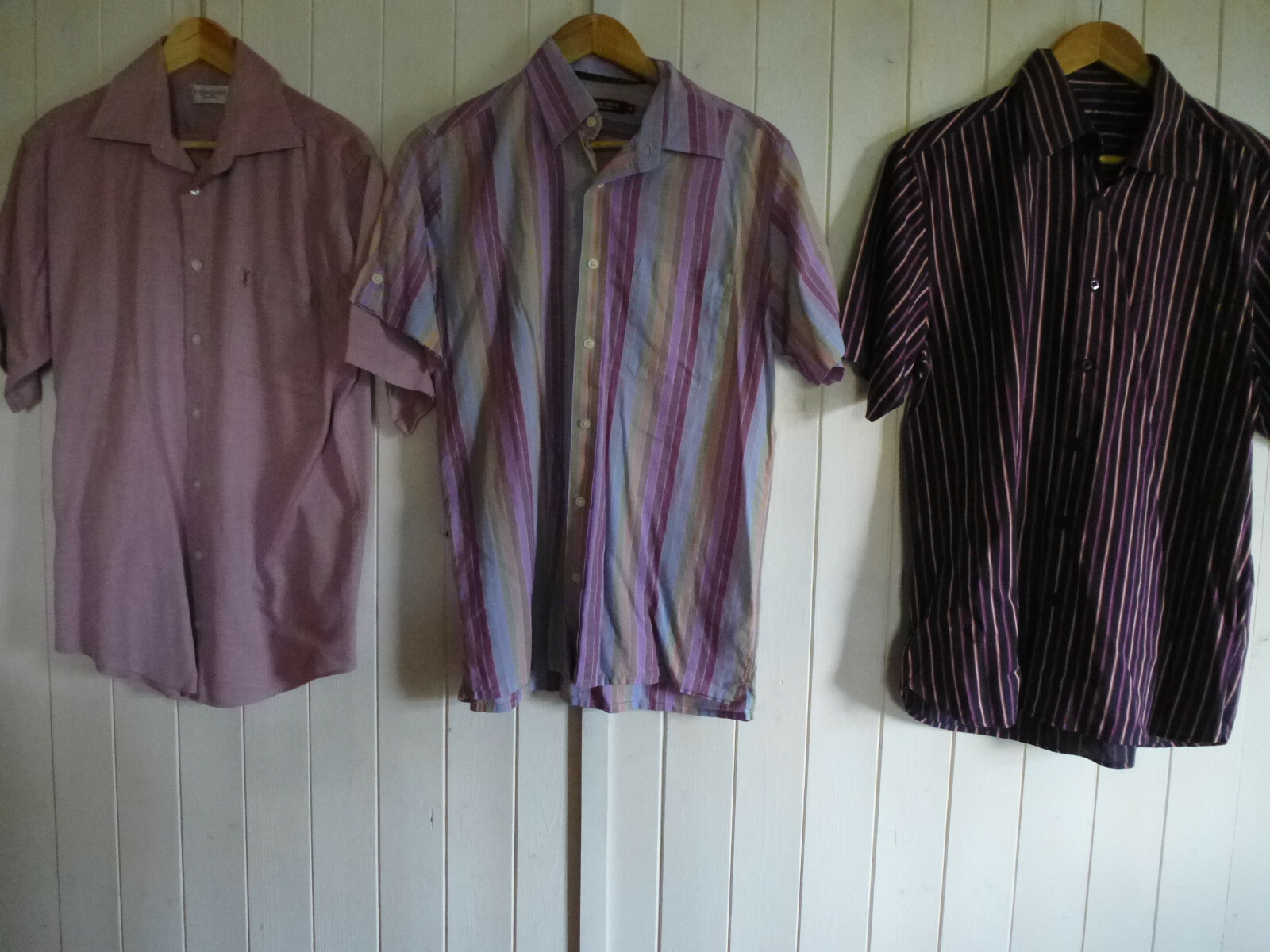 SAINT LAURENT bundle of X3 mens YSL ST.GOERGE BY DUFFER & GABICCI SHORT SLEEVE SHIRTS MEDIUM