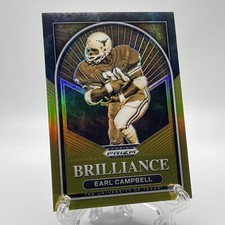 2023 Panini Prizm Draft Picks Earl Campbell Brilliance TRUE GOLD /10 Texas RARE!