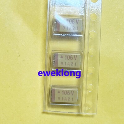 6032 10uF 35v SMD Marking Code 106V Tantalum Capacitors Components x 10pcs