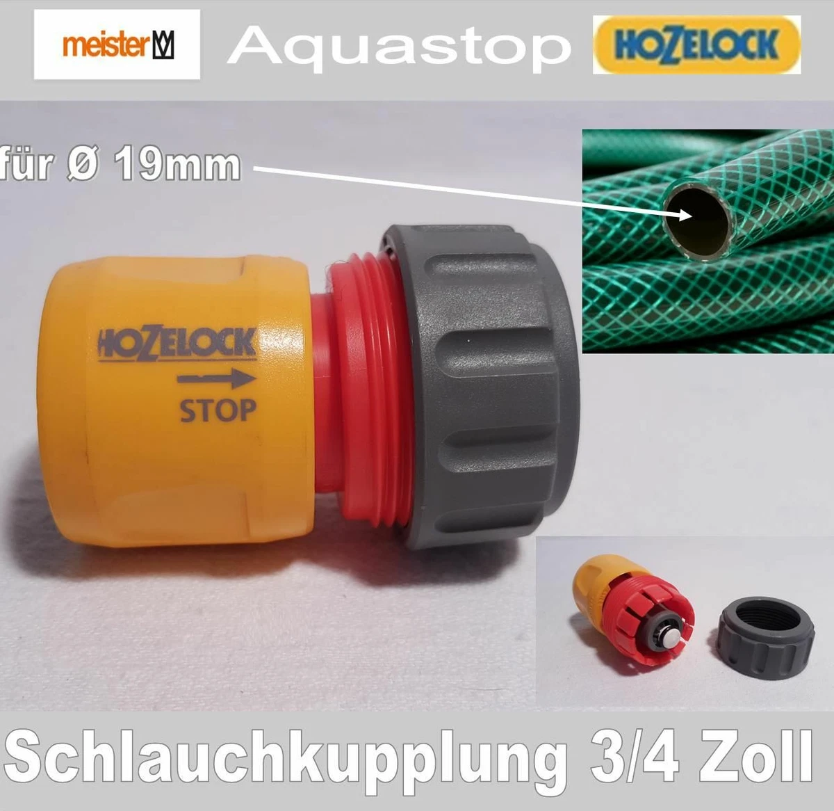 5 Stück Gartenschlauch Verbinder Messing - 1/2 Zoll Schnellkupplung Für Bewässerung