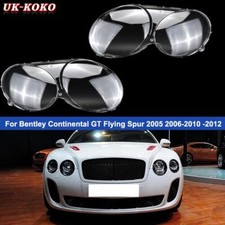 Car Transparent Headlight Lens Cover For Bentley GT Flying Spur 2005-2012 Pair
