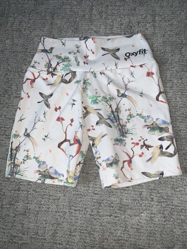 oxyfit biker shorts bird print XS | eBay