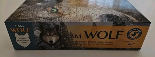 I Am Wolf Head Shaped Jigsaw Puzzle Poster 550 Piece New Sealed Contents Madcap - Picture 7 of 11