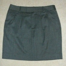 New Gap Gray Pin Striped Skirt Size 6 Wool Blend Stretch Lined Pockets