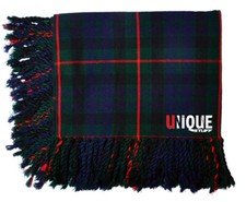 Men's Scottish Kilt Fly Plaid Made of Acrylic Wool Gunn Tartan size 48" x 48"