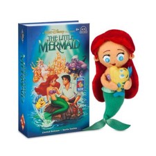 Disney The Little Mermaid Princess Ariel VHS Case Plush w/ Flounder