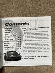Le Mans 24 Hours SEGA Dreamcast Manual ONLY - Replacement Instruction Booklet